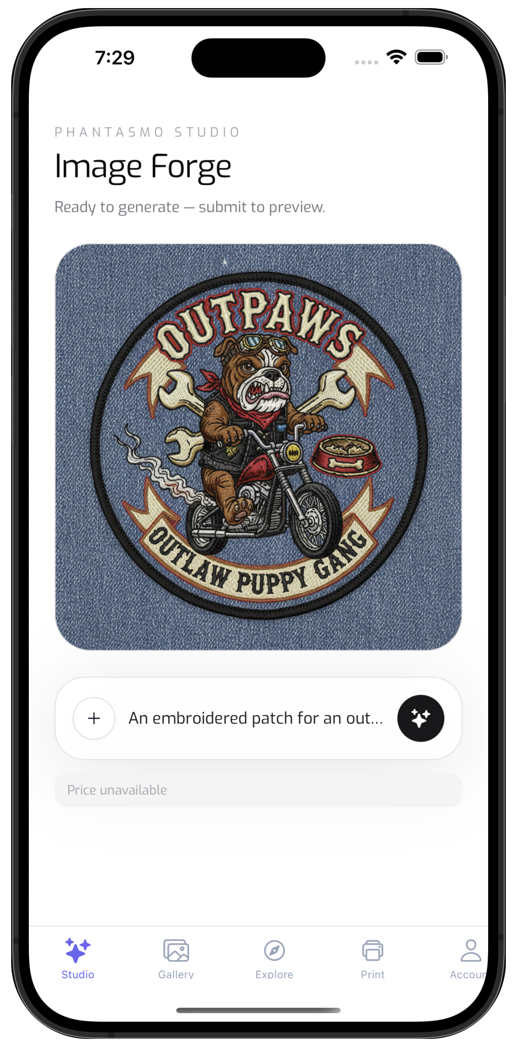 Phantasmo mobile app screens